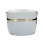 Kozmetikai tégely fehér - arany csíkkal 50 ml
