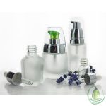 Pumpás flakon matt üveg ezüsttel 30 ml