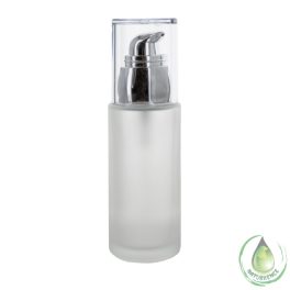 Pumpás flakon matt üveg ezüsttel 50 ml